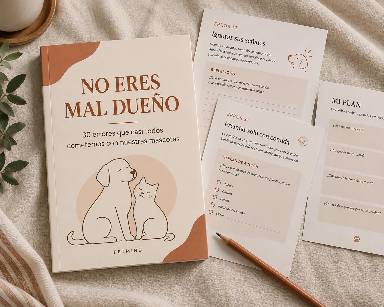 Ebook No eres mal dueño junto a fichas de trabajo